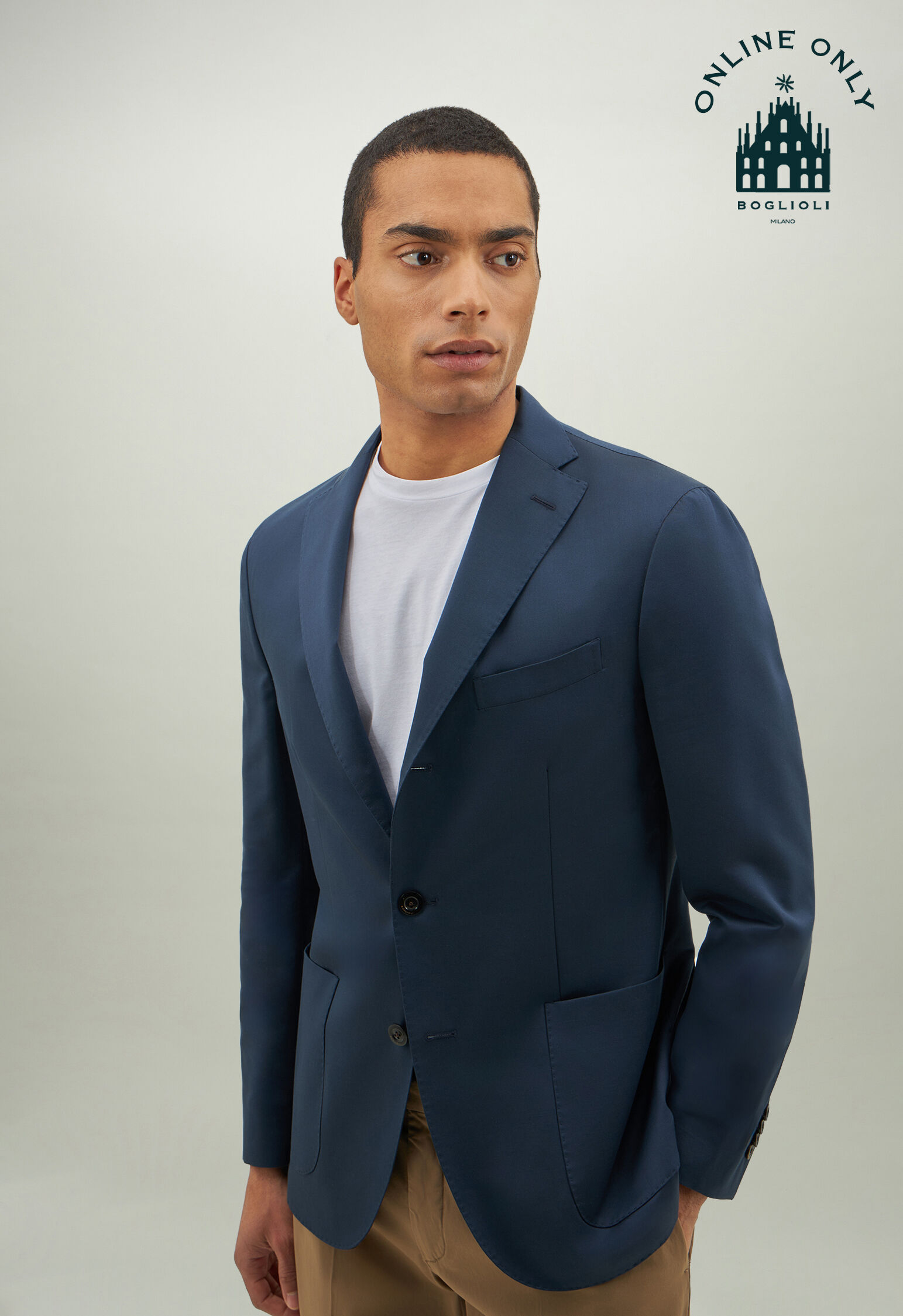 K-Jacket Solaro in Blue: Luxury Italian Man | Boglioli®
