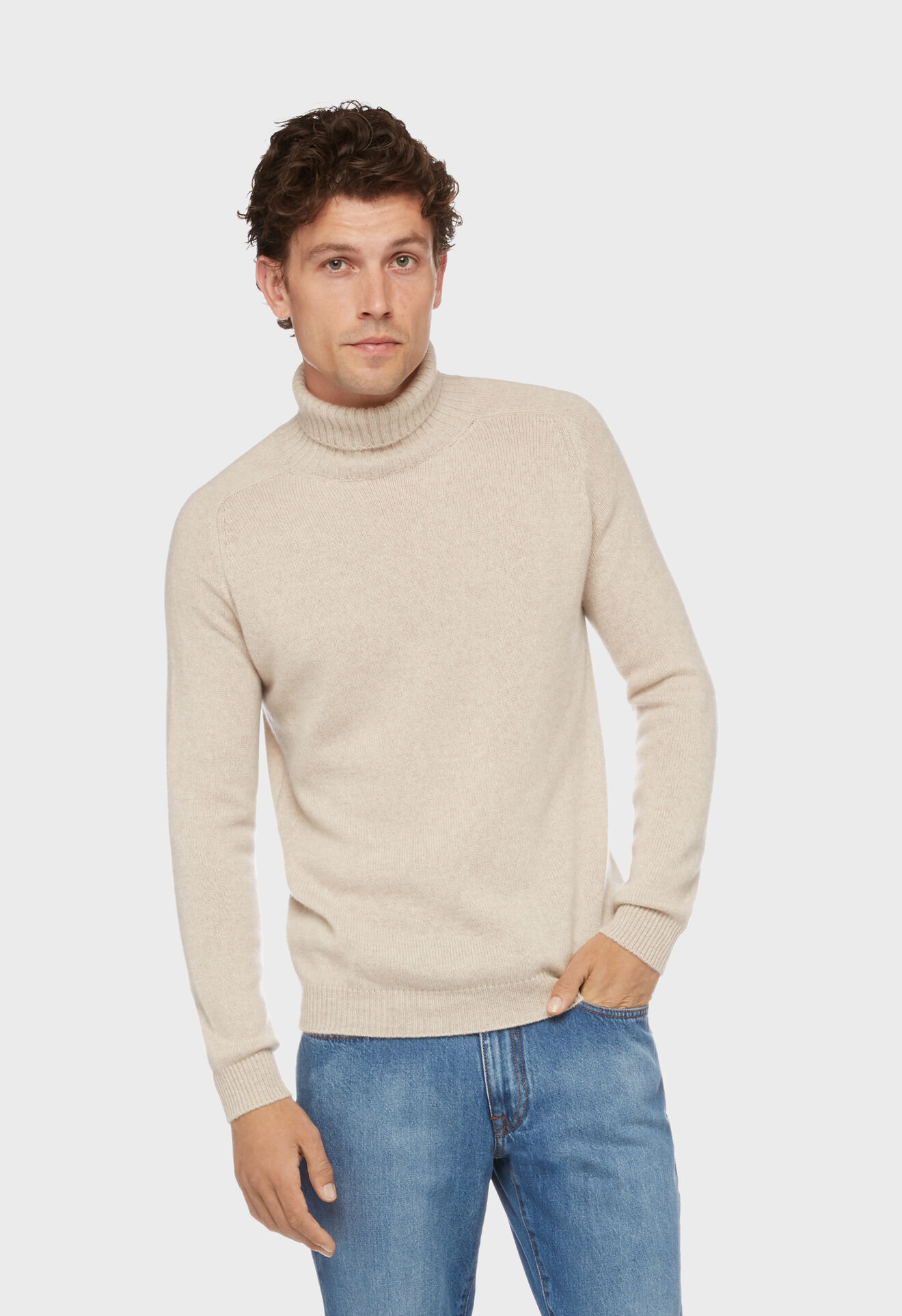 Men’s Pure Cashmere Turtleneck Sweater