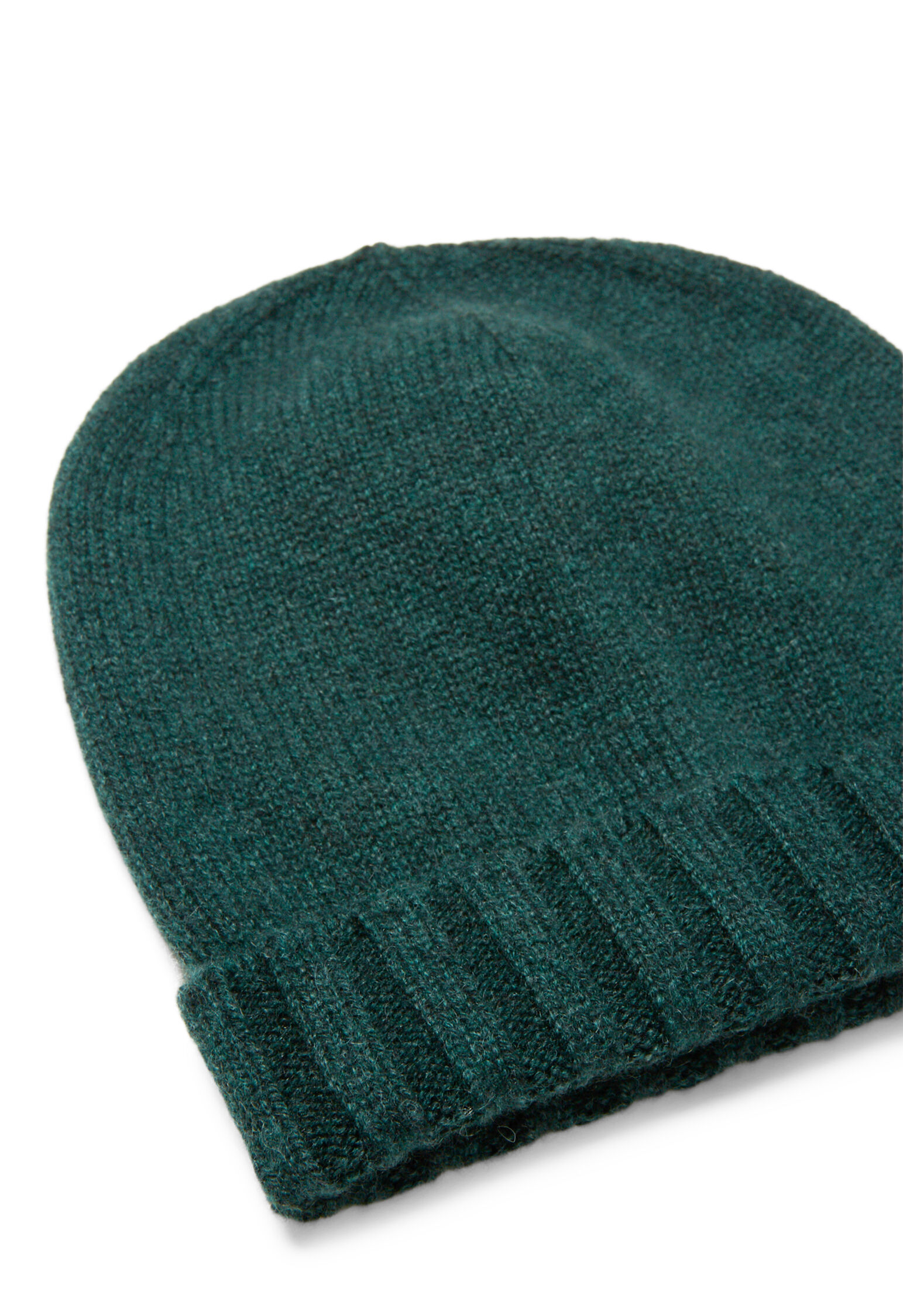 Pure cashmere knit beanie in Green: Luxury Italian Accessories