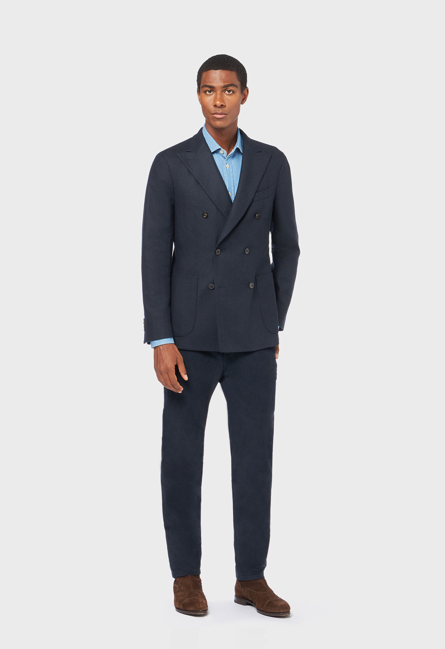 Wool K-Jacket in Blue: Luxury Italian Jackets for Men | Boglioli®