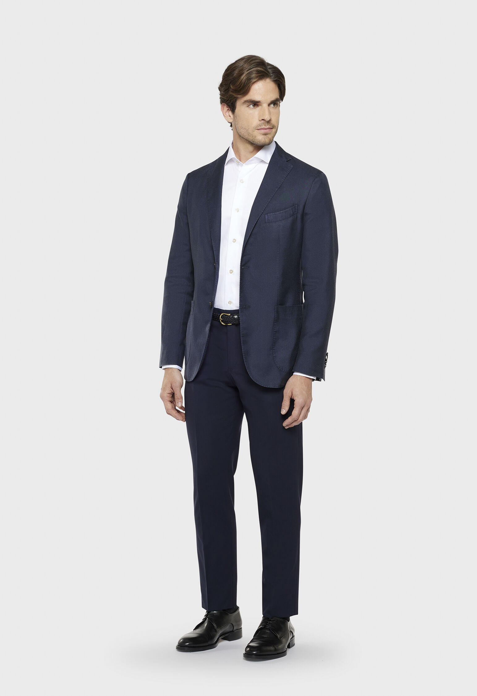 Blue 100% wool suit trousers · Navy Blue · Dressy | Massimo Dutti