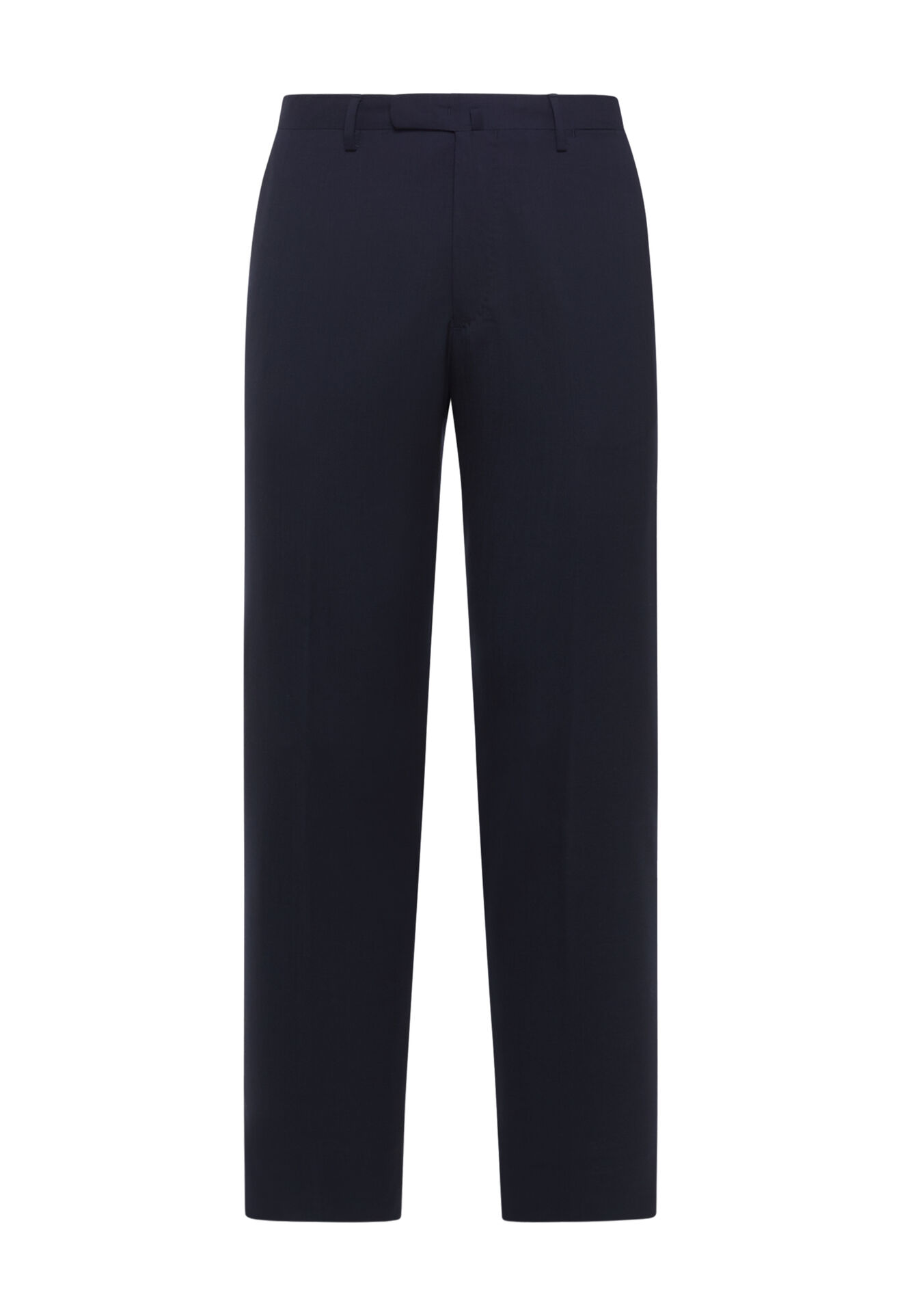 Dark blue 100% virgin wool trousers in Dark blue: Luxury Italian Trousers