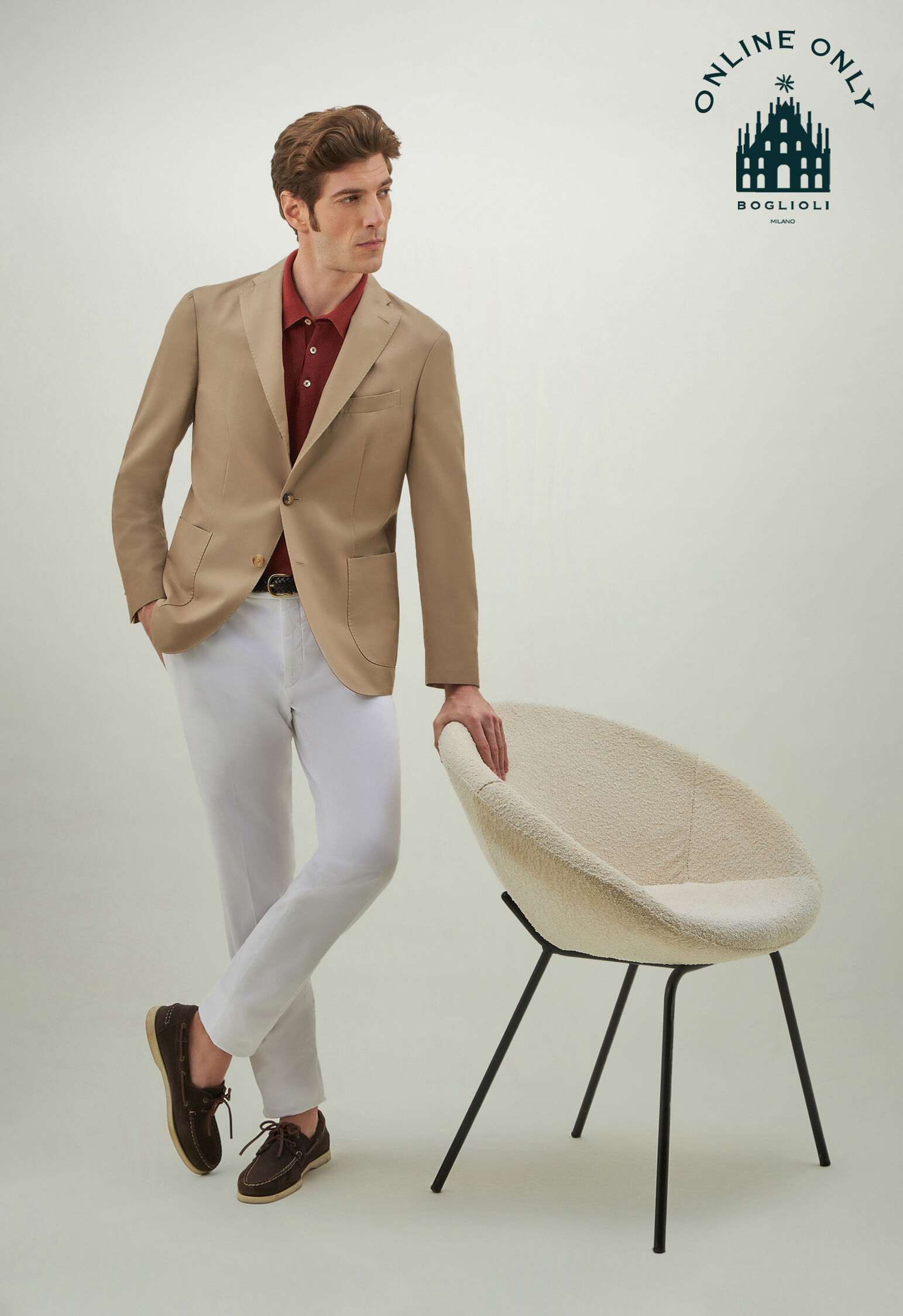 K-Jacket Solaro in Beige: Luxury Italian Man for Men | Boglioli®