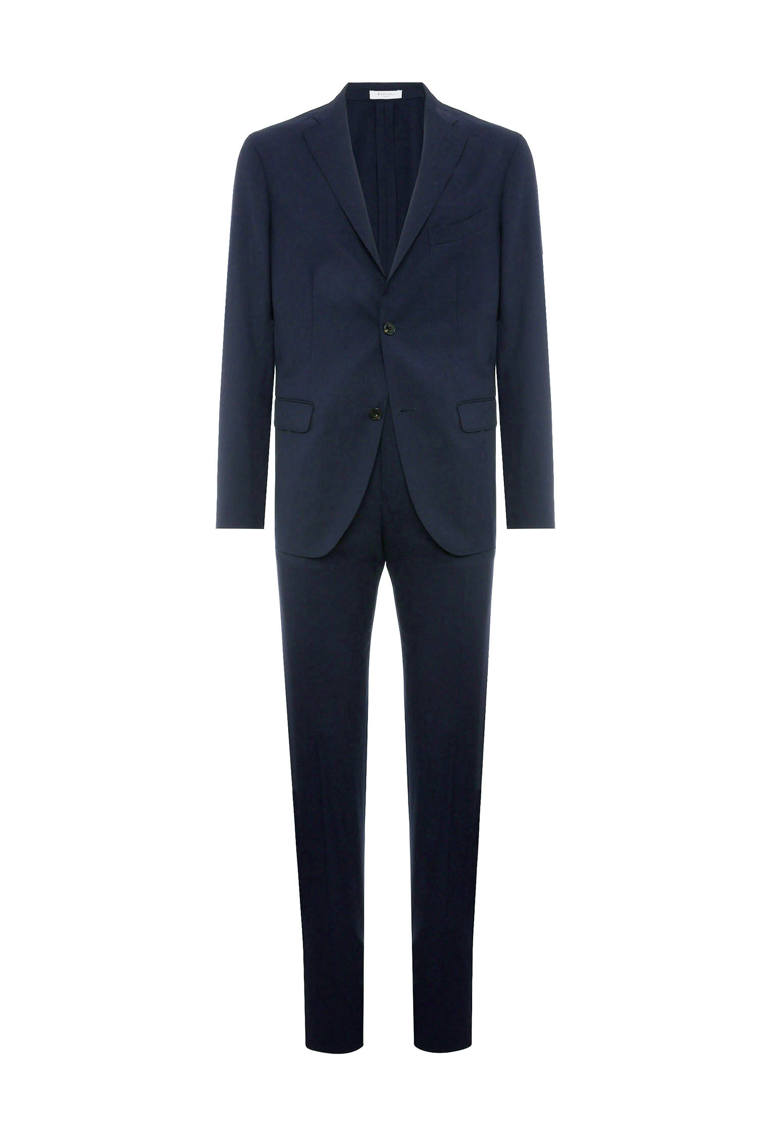 Dark blue 100% Virgin wool K-Jacket suit in Dark blue color: Luxury 