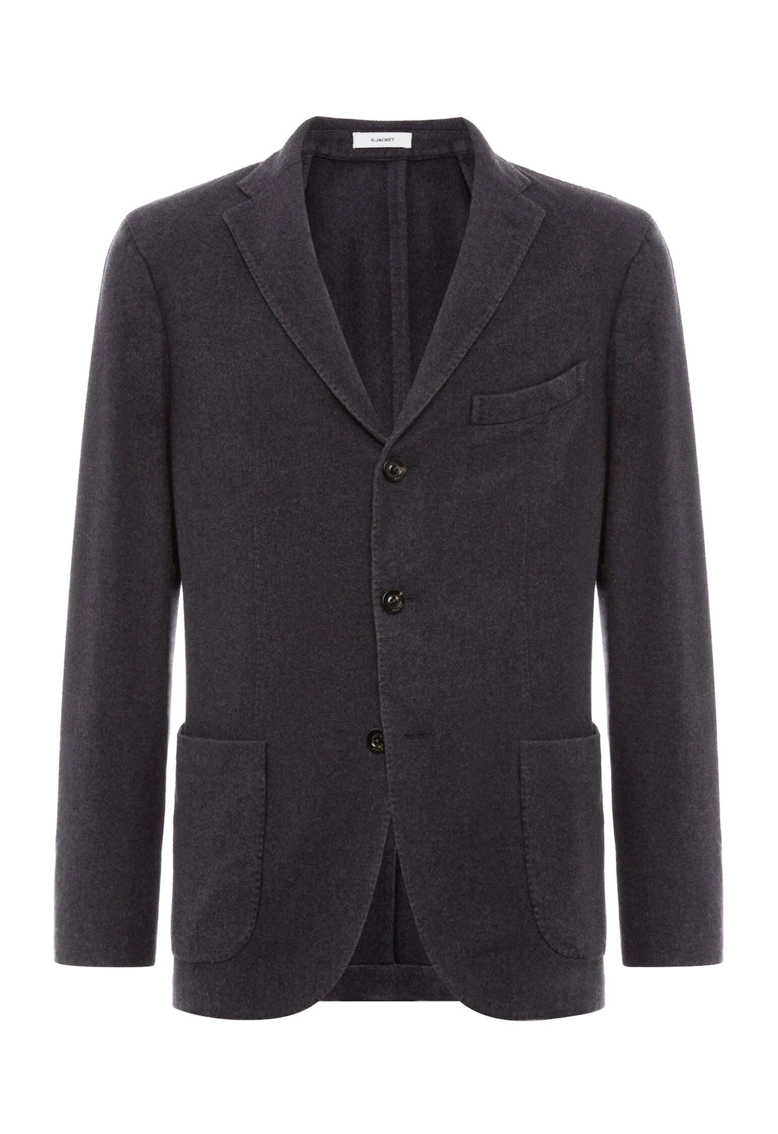 Dark blue 100% 14 micron wool K-Jacket in Dark blue color: Luxury 