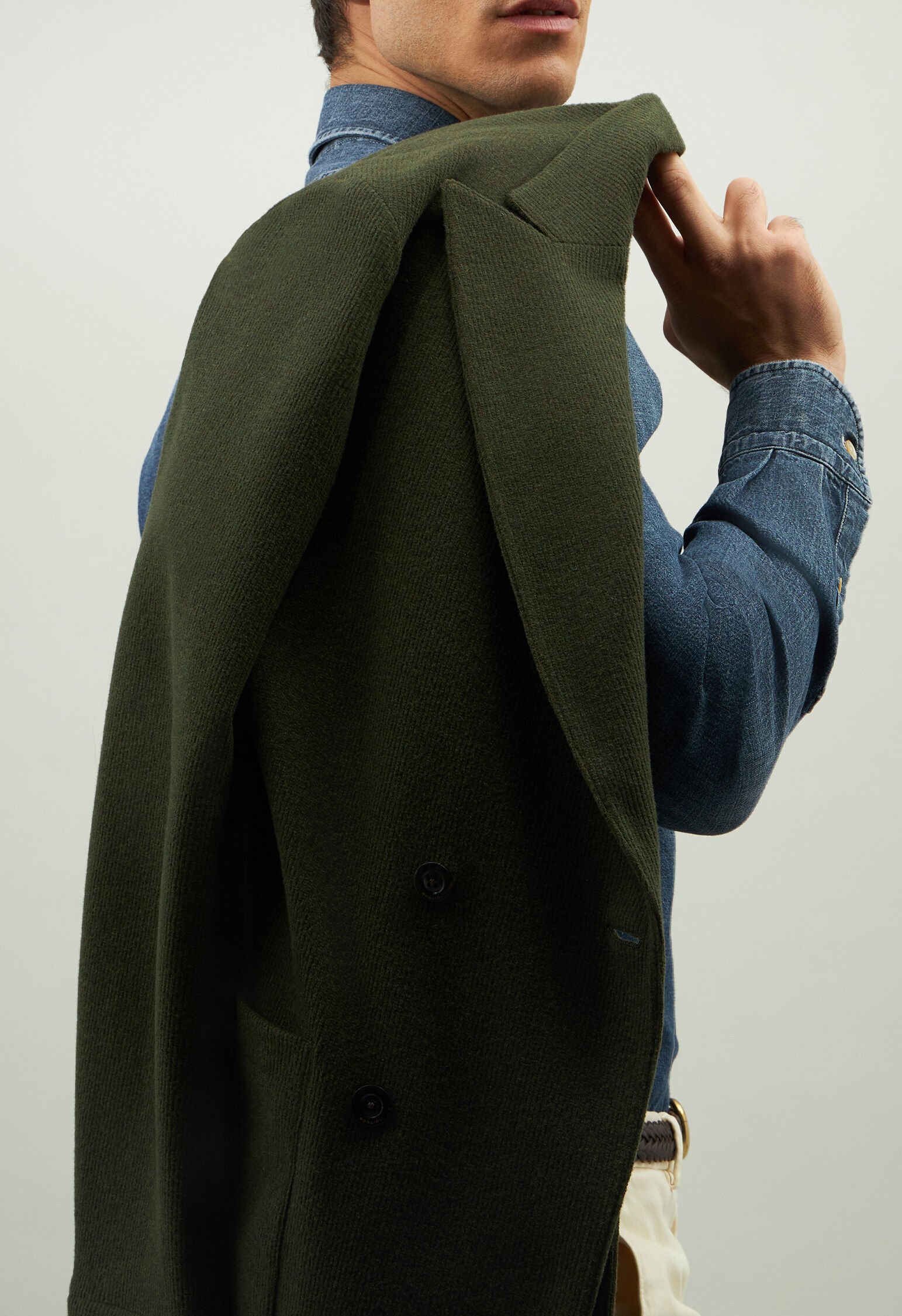 Black Reversible wool-blend workwear jacket | LOEWE | MATCHES UK