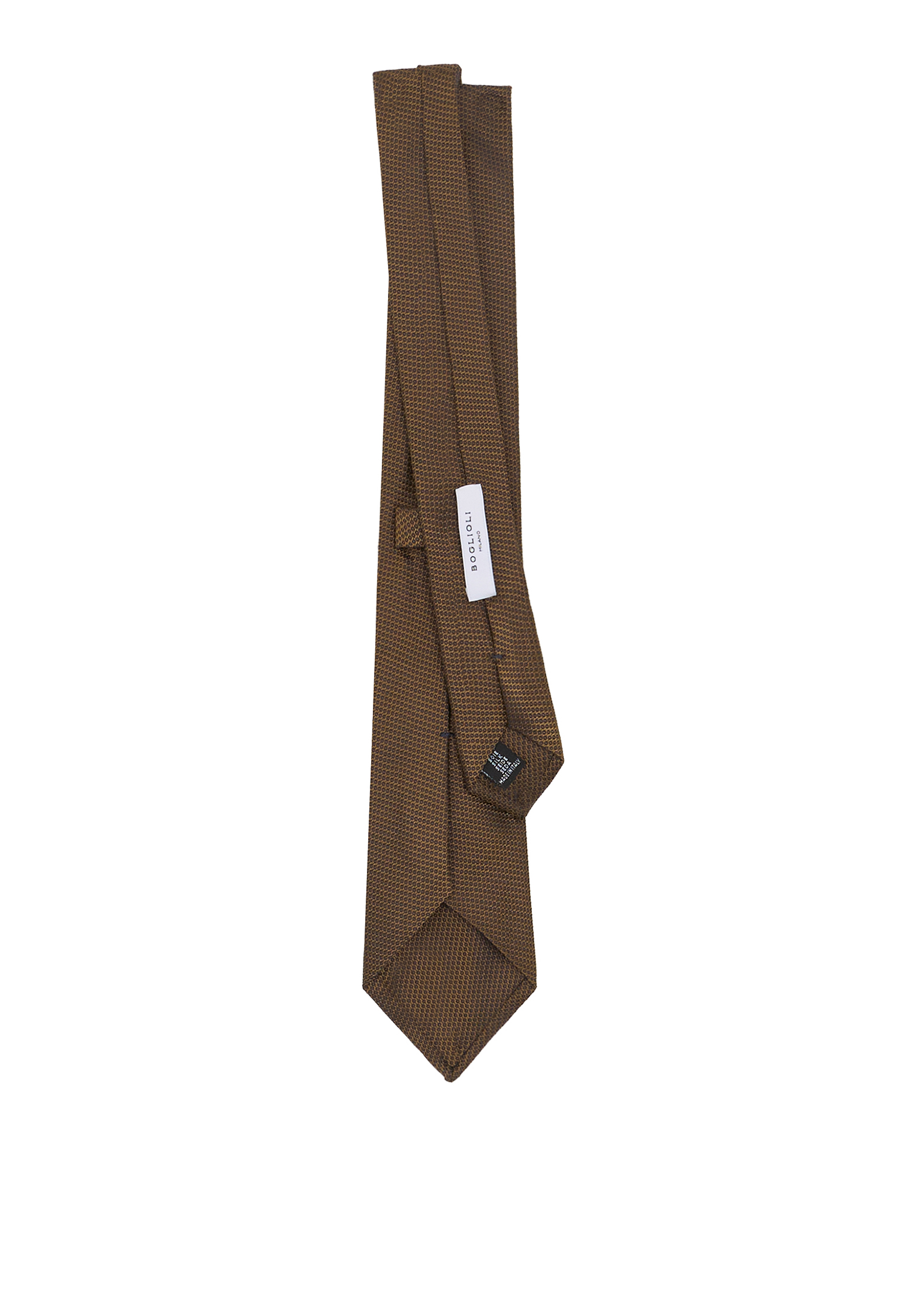 Shop Boglioli Tailored Silk Tie In Brown