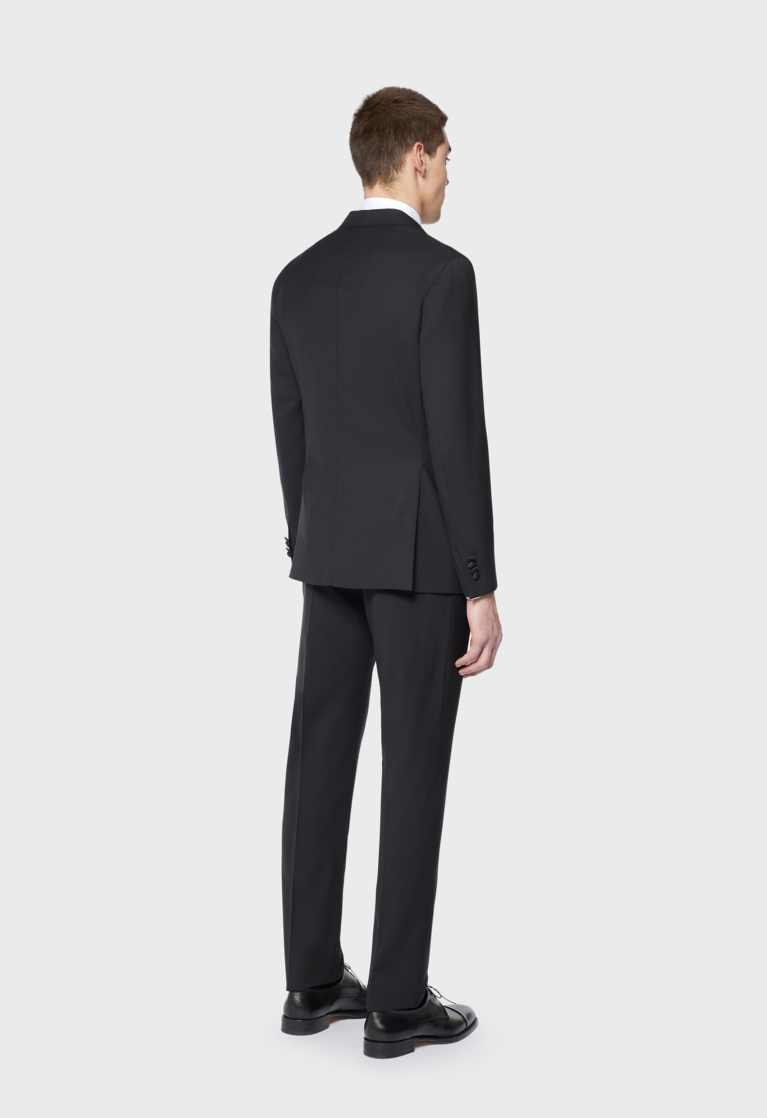 Shop Boglioli Black 100% Virgin Wool Tuxedo K-jacket Suit
