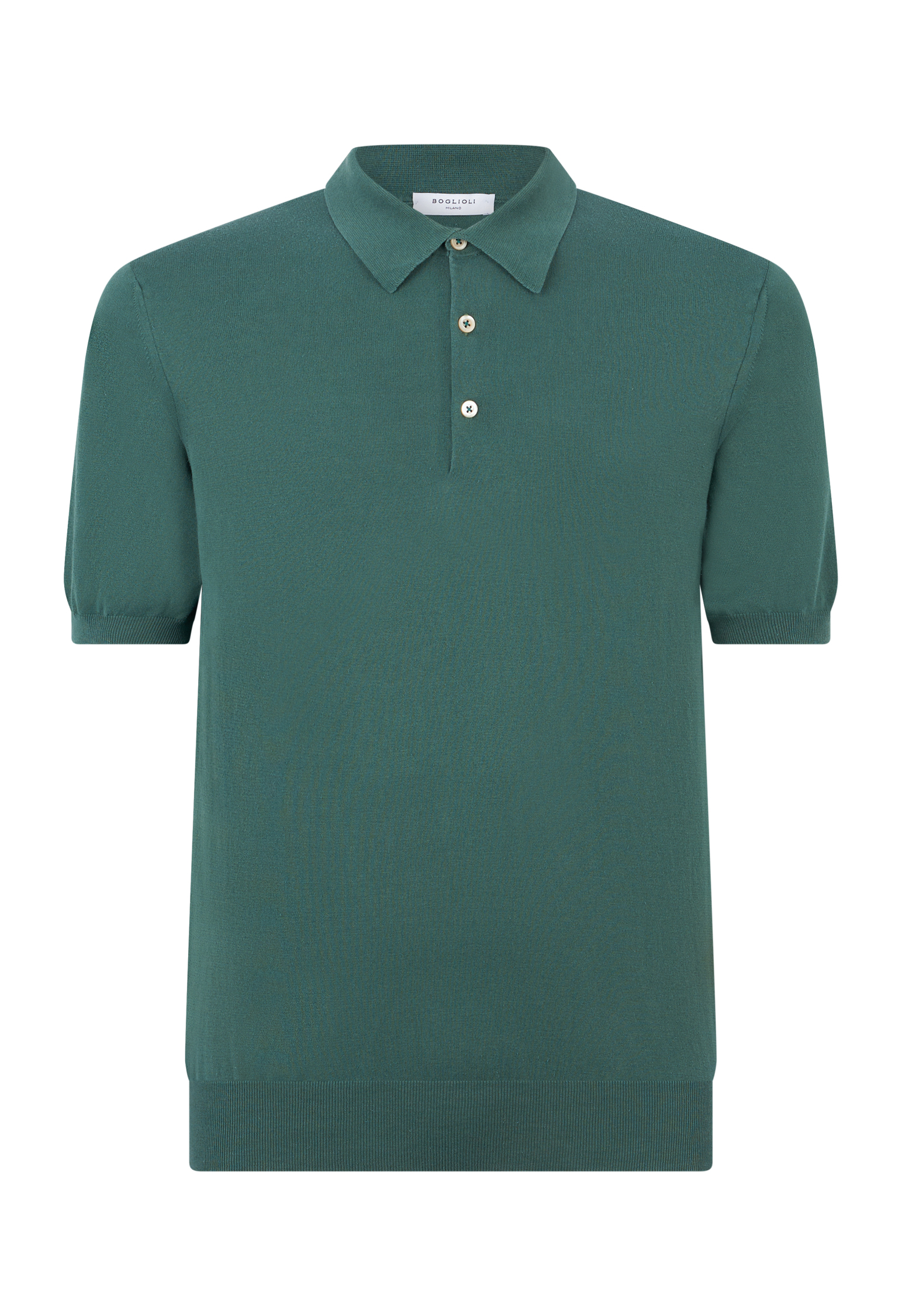 Shop Boglioli Cotton Silk Short Sleeve Polo In Green